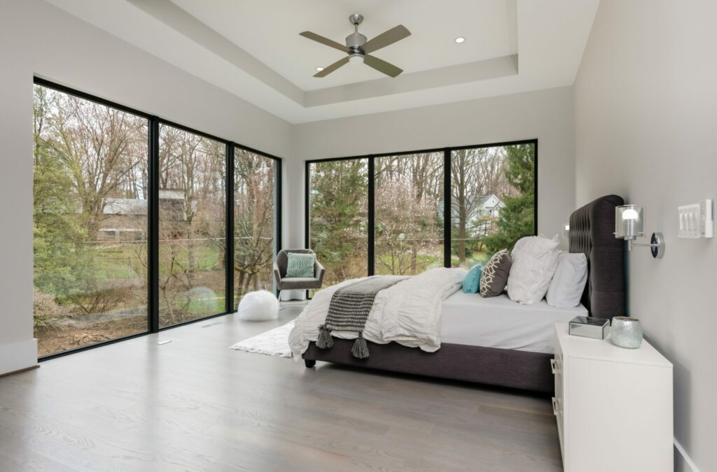 Custom bedroom in a modern home.